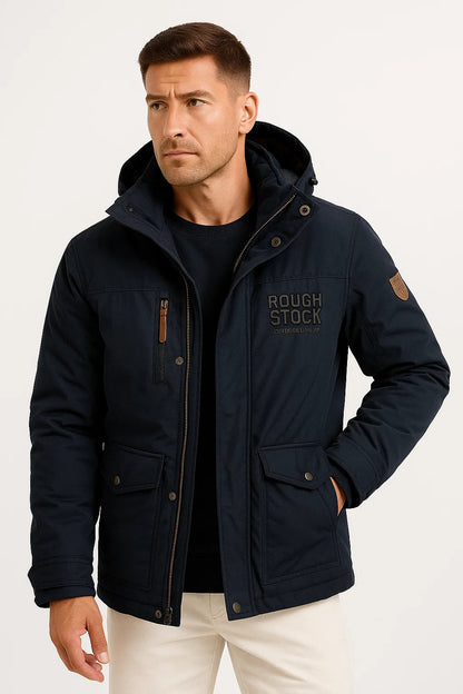 Men's Insulated Waterproof Puffer Jacket for Outdoor Activities