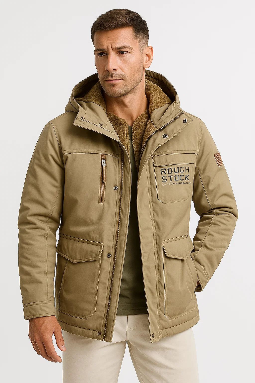 Men's Insulated Waterproof Puffer Jacket for Outdoor Activities