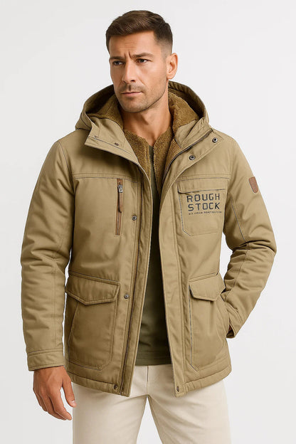 Men's Insulated Waterproof Puffer Jacket for Outdoor Activities