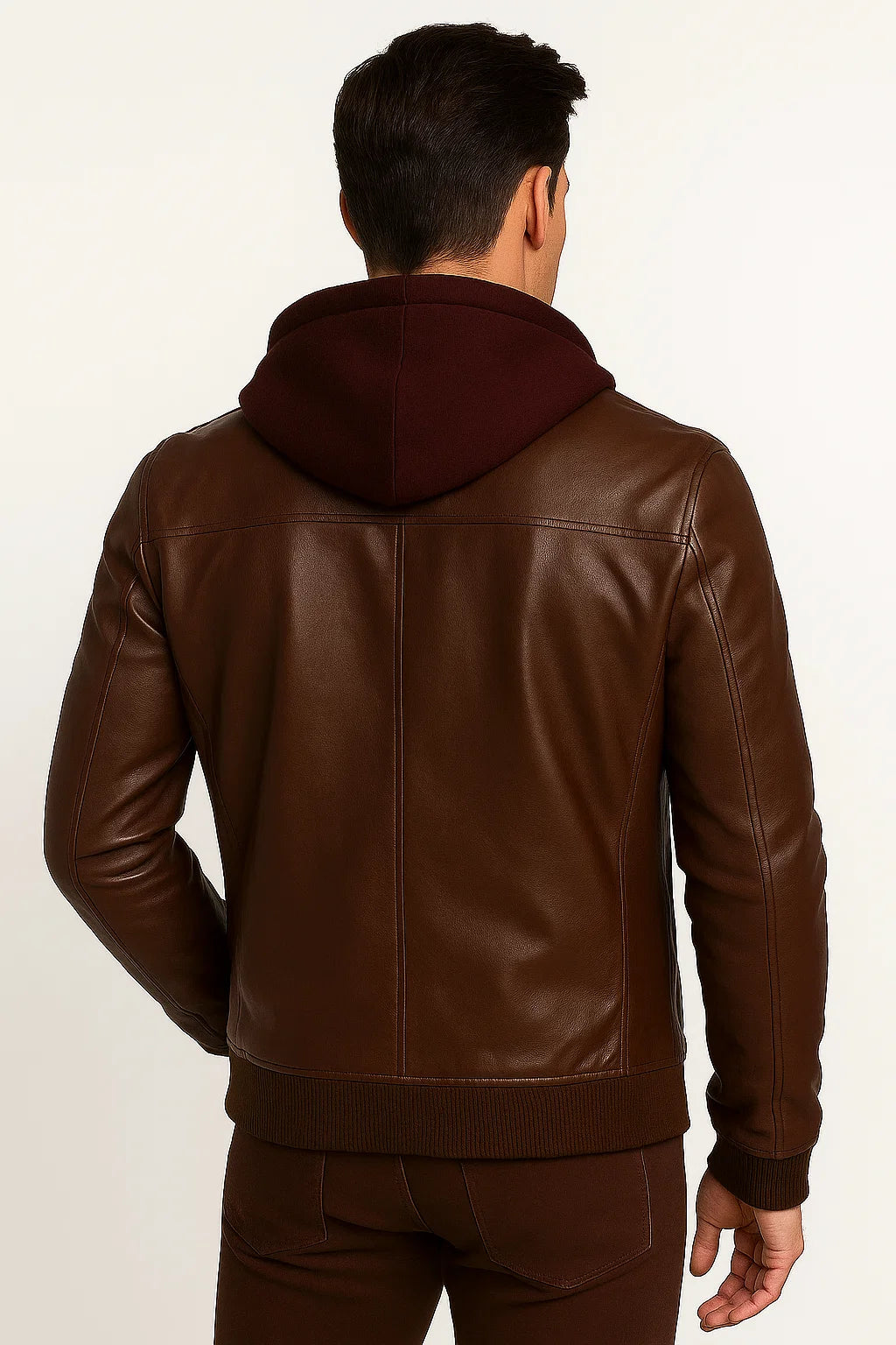 Men's PU Leather Jacket | Detachable Hood | Moto-Inspired Fit