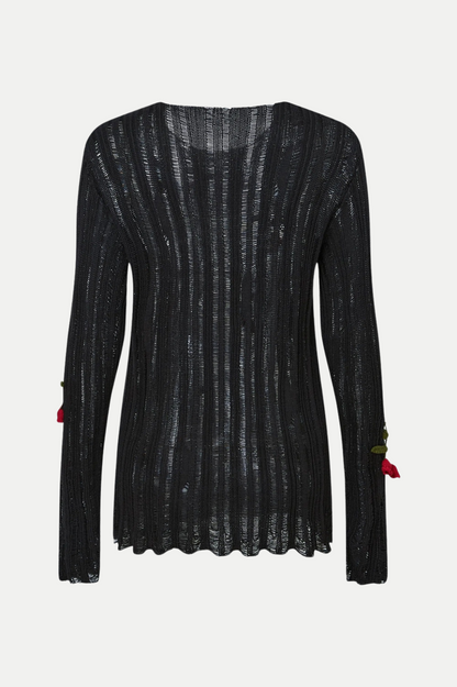 Hilaria Rose Handcrafted Knit Crochet Top