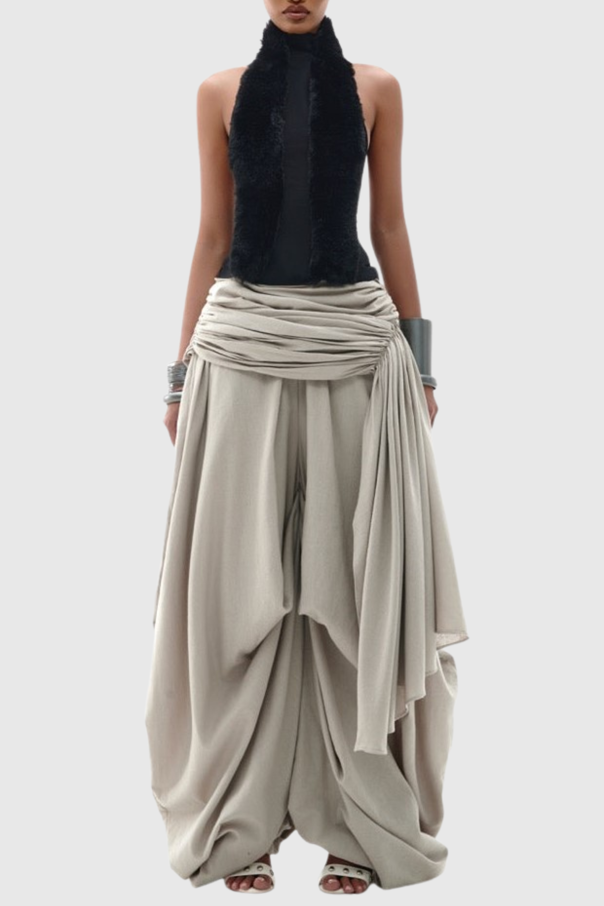 Horina Ruched Asymmetric Pants