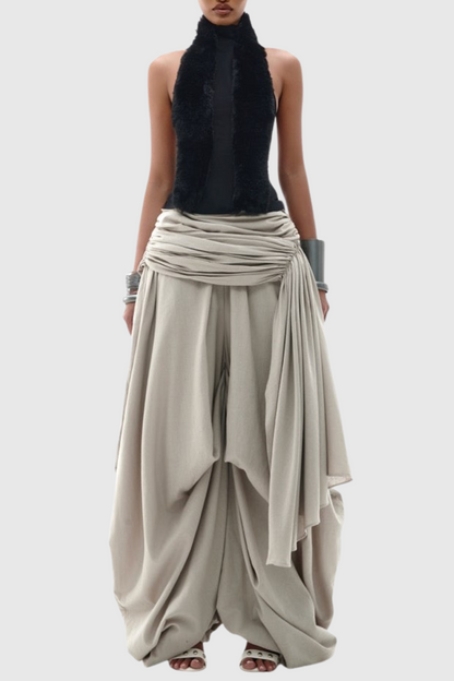 Horina Ruched Asymmetric Pants