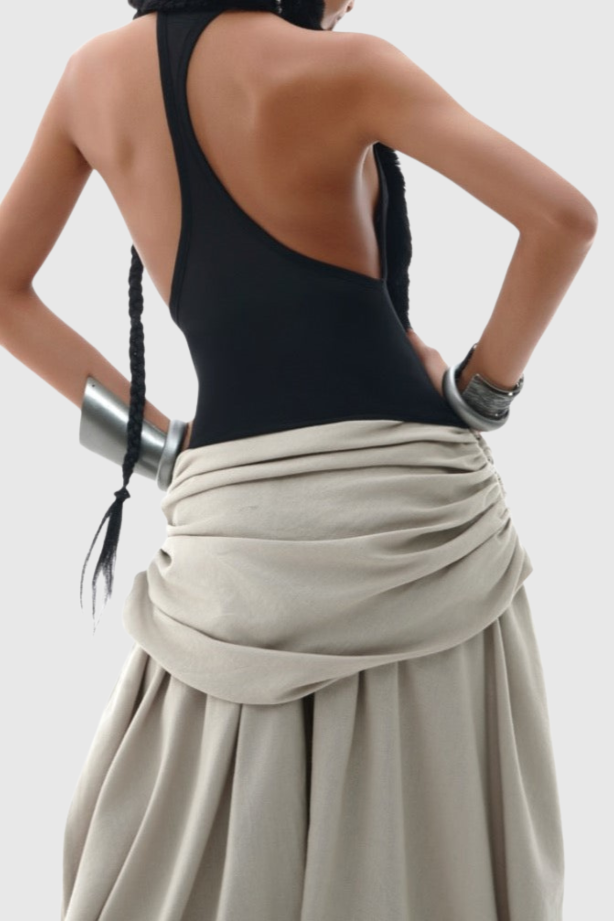 Horina Ruched Asymmetric Pants