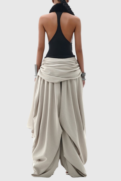 Horina Ruched Asymmetric Pants