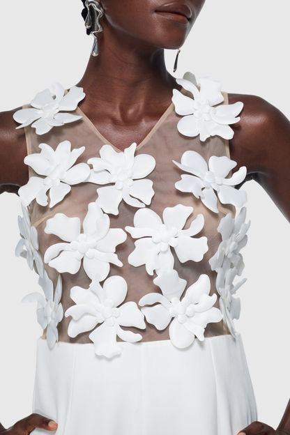 Hucko Floral Appliqué Jumpsuit