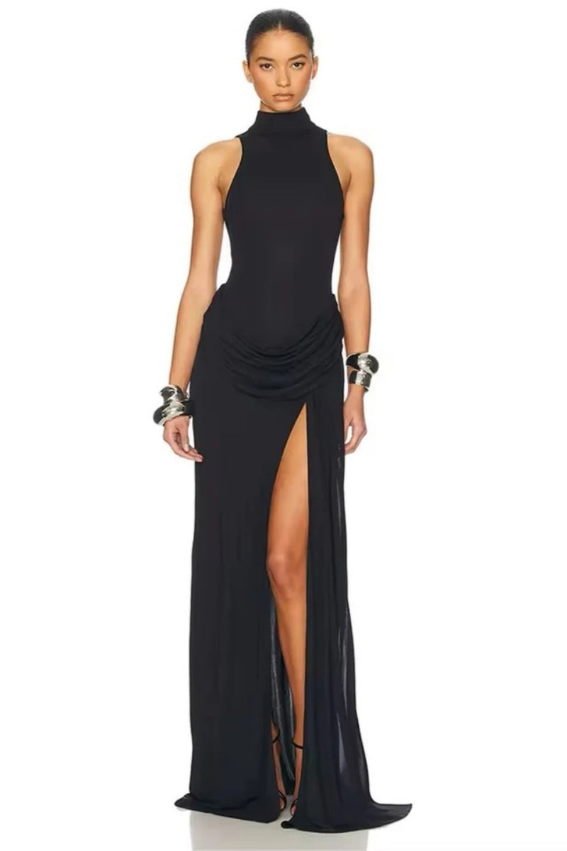 Sexy high slit waist Maxi Dress