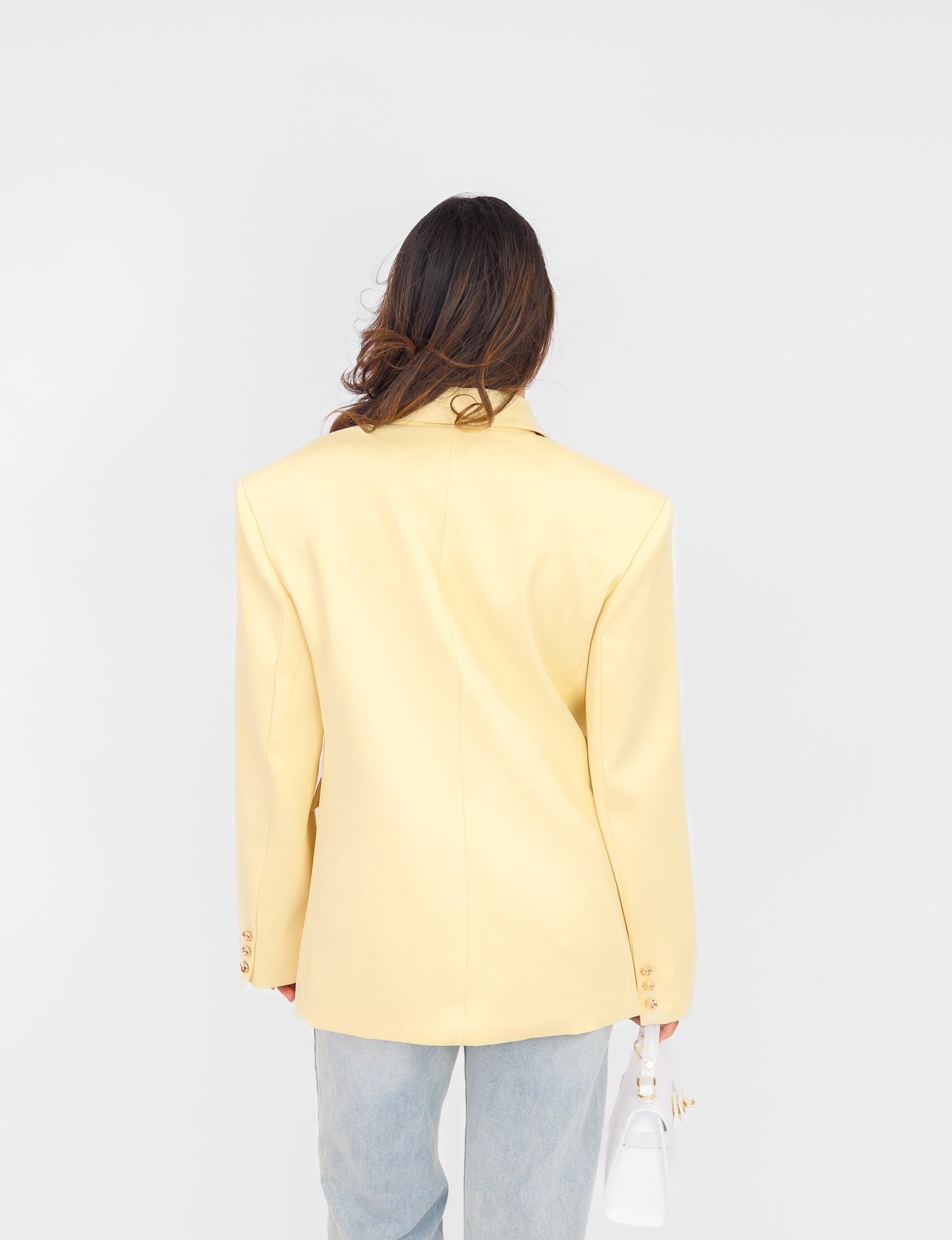 Structured Longline Blazer | Lemon Yellow | Modern Tailoring
