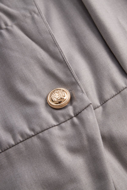 Sophisticated Plain Belted Sleeveless Romper