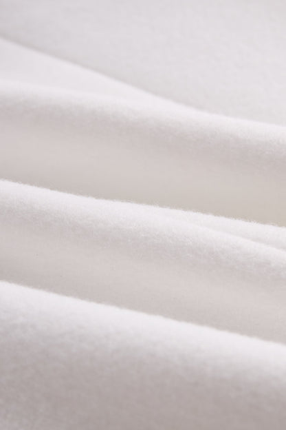 Chic White Blazer with Red Rose Embroidery