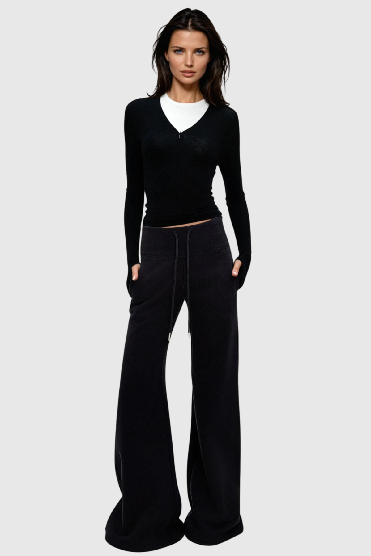 Idona Straight Sweatpants - Black