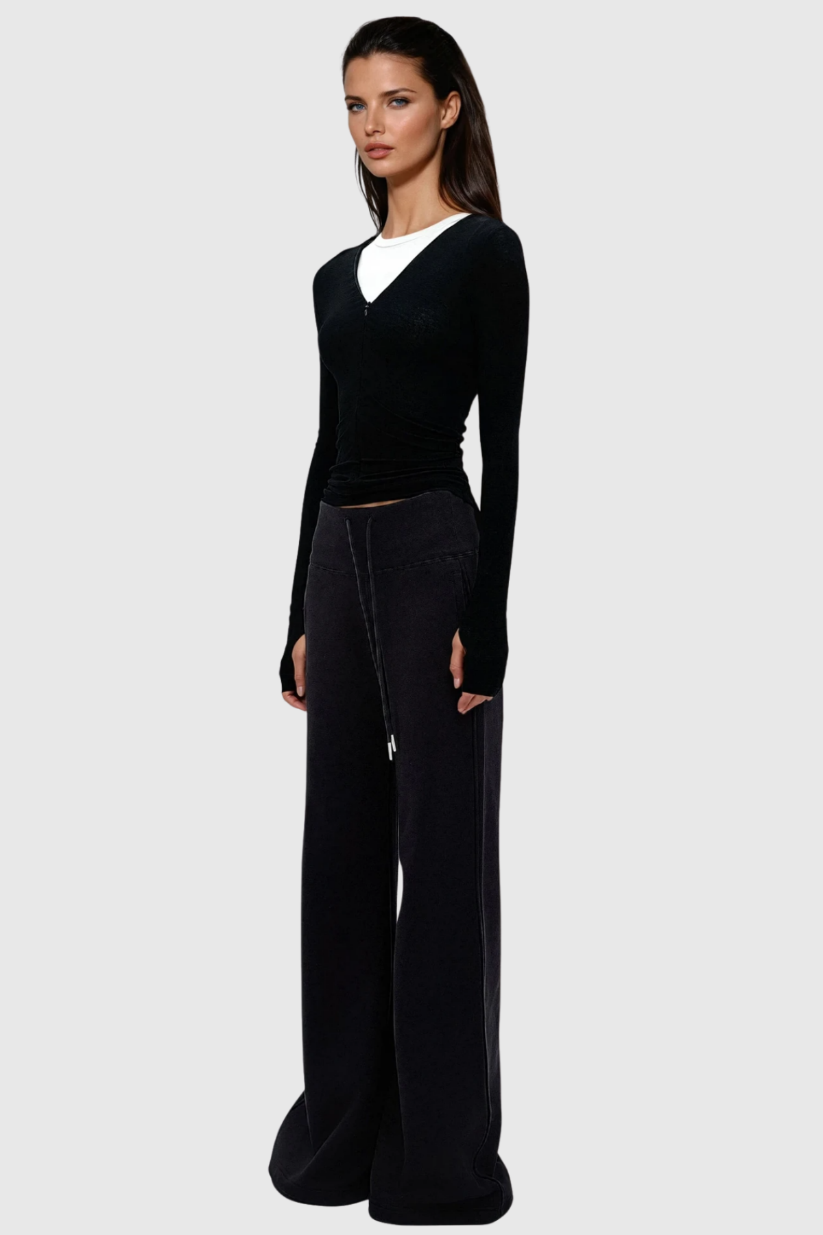 Idona Straight Sweatpants - Black