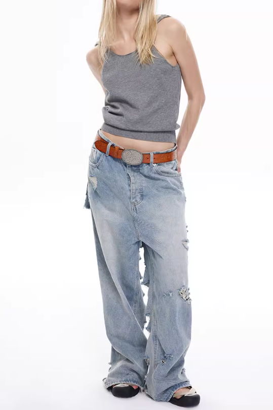 Jaida Destroyed Ripped Jeans