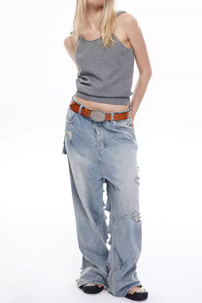 Jaida Destroyed Ripped Jeans