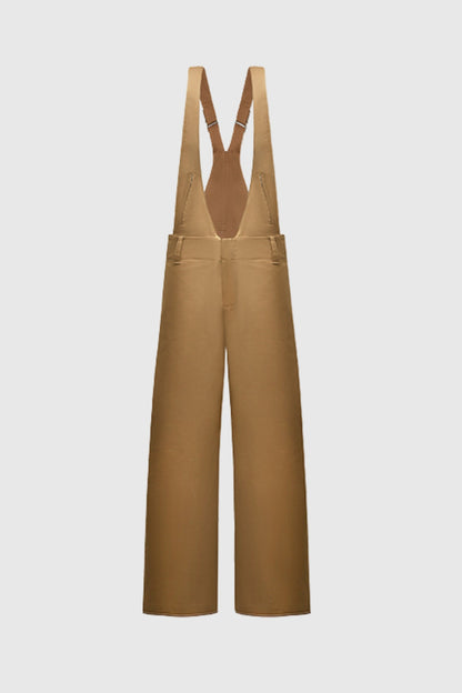 Jasleen V-neck Overalls - Khaki