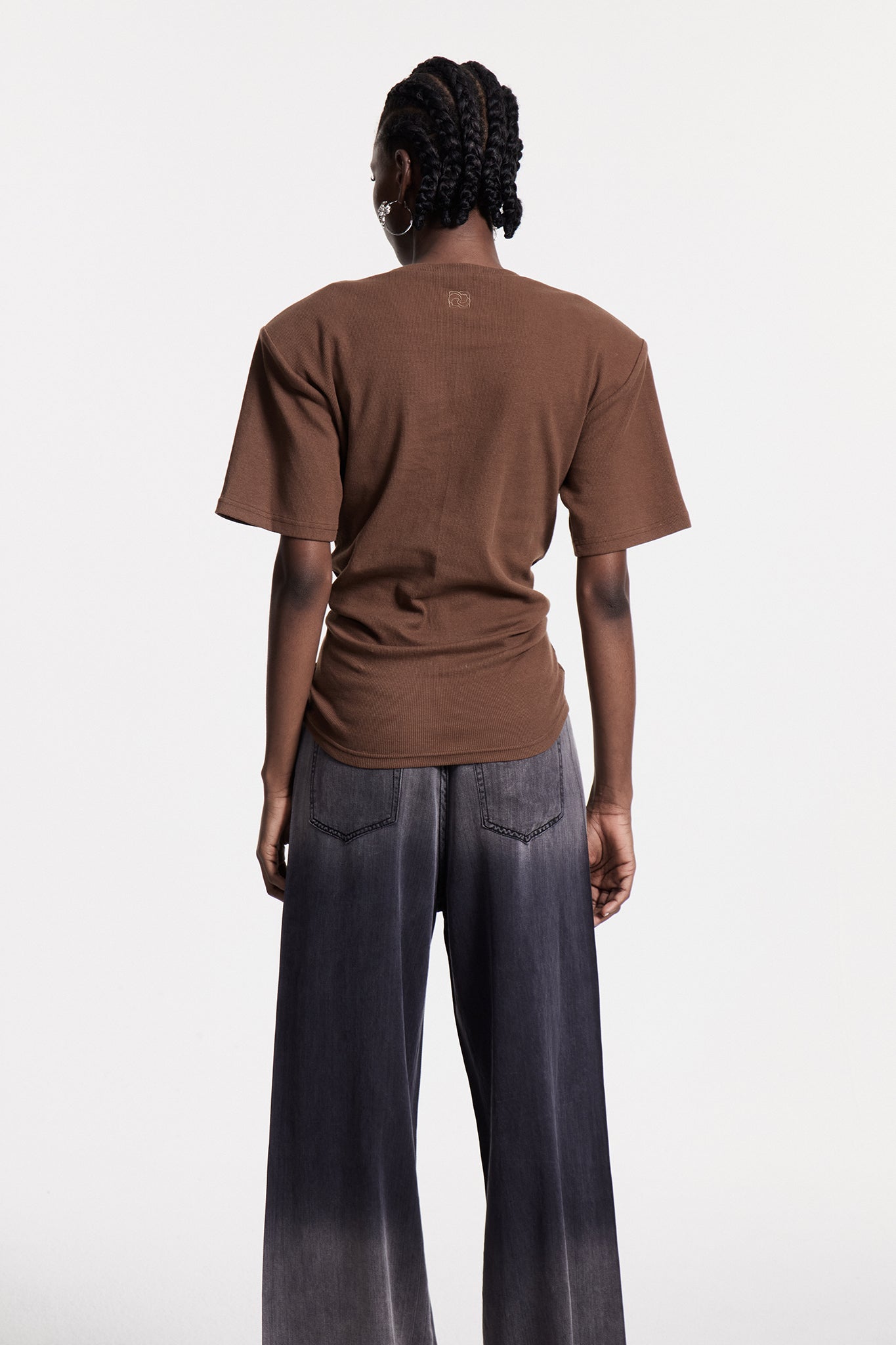 Jemma Ruch Twist T Shirt In Brown