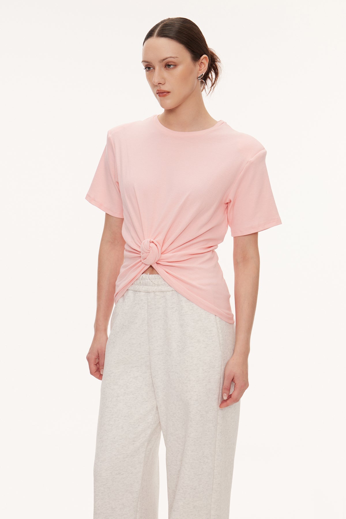 Jemma Ruch Twist T Shirt In Pink