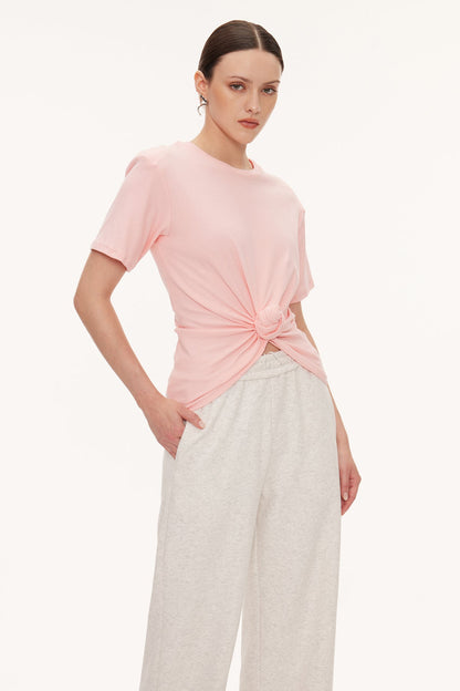 Jemma Ruch Twist T Shirt In Pink