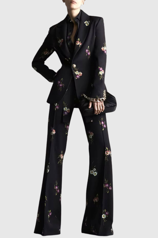 Josue Floral Print Blazer & Pants Set