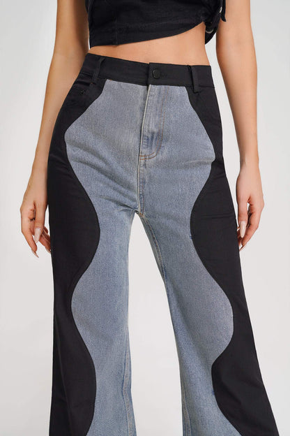 Kate Wave Spliced Jeans