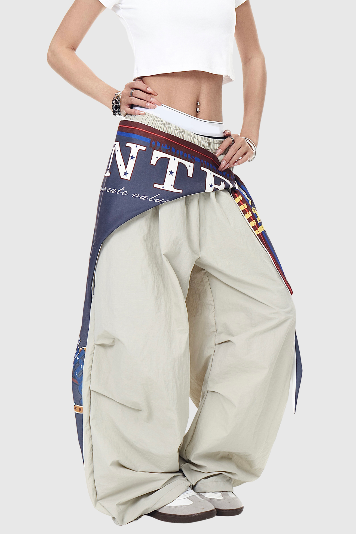 Kenta Baggy Cargo Pants - Apricot