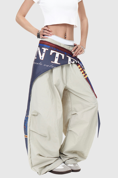 Kenta Baggy Cargo Pants - Apricot