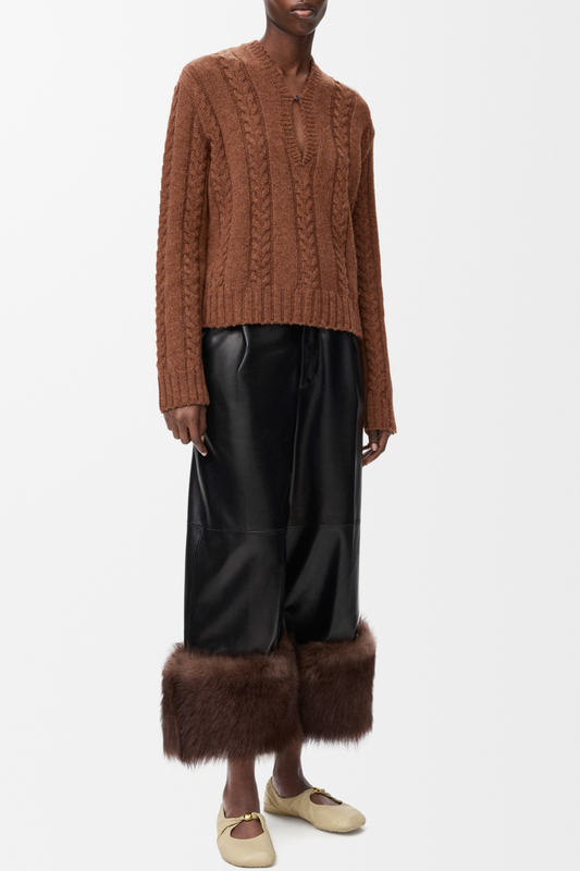 Khala Cable-knit Sweater - Brown