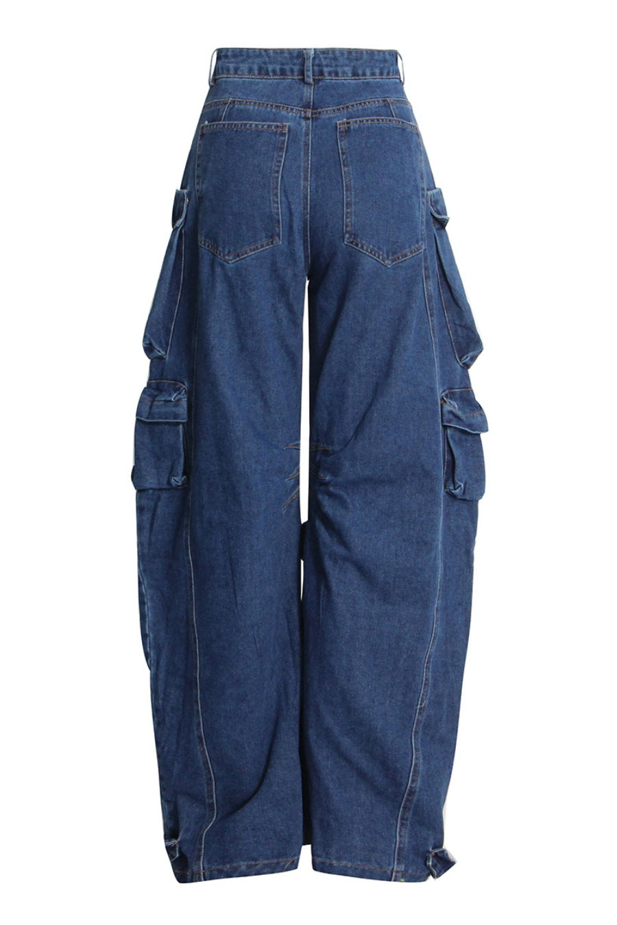 Kynlee Cargo Denim Jeans - Navy