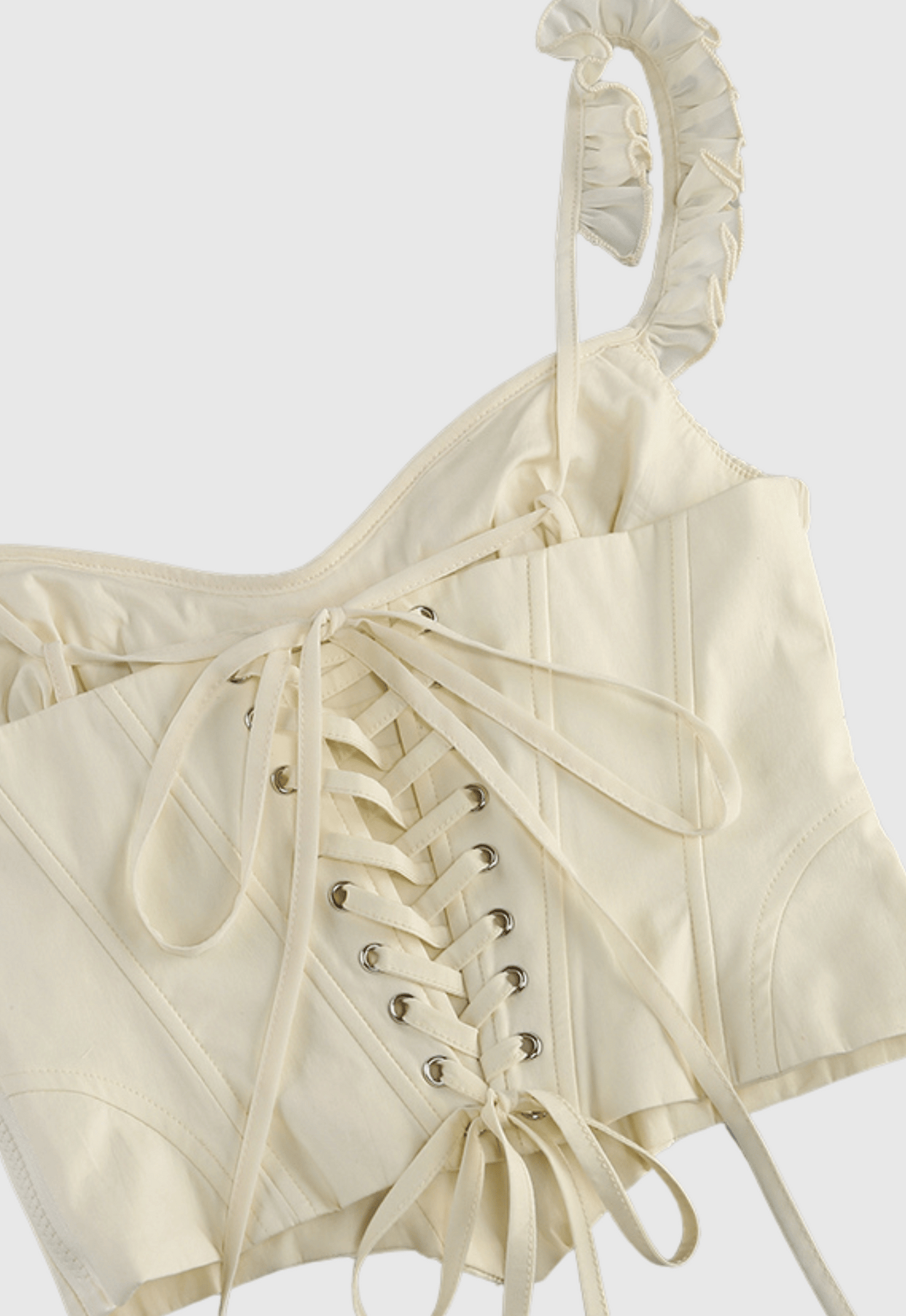 Lagina Corset Lace Up Ruffle Skirt Set