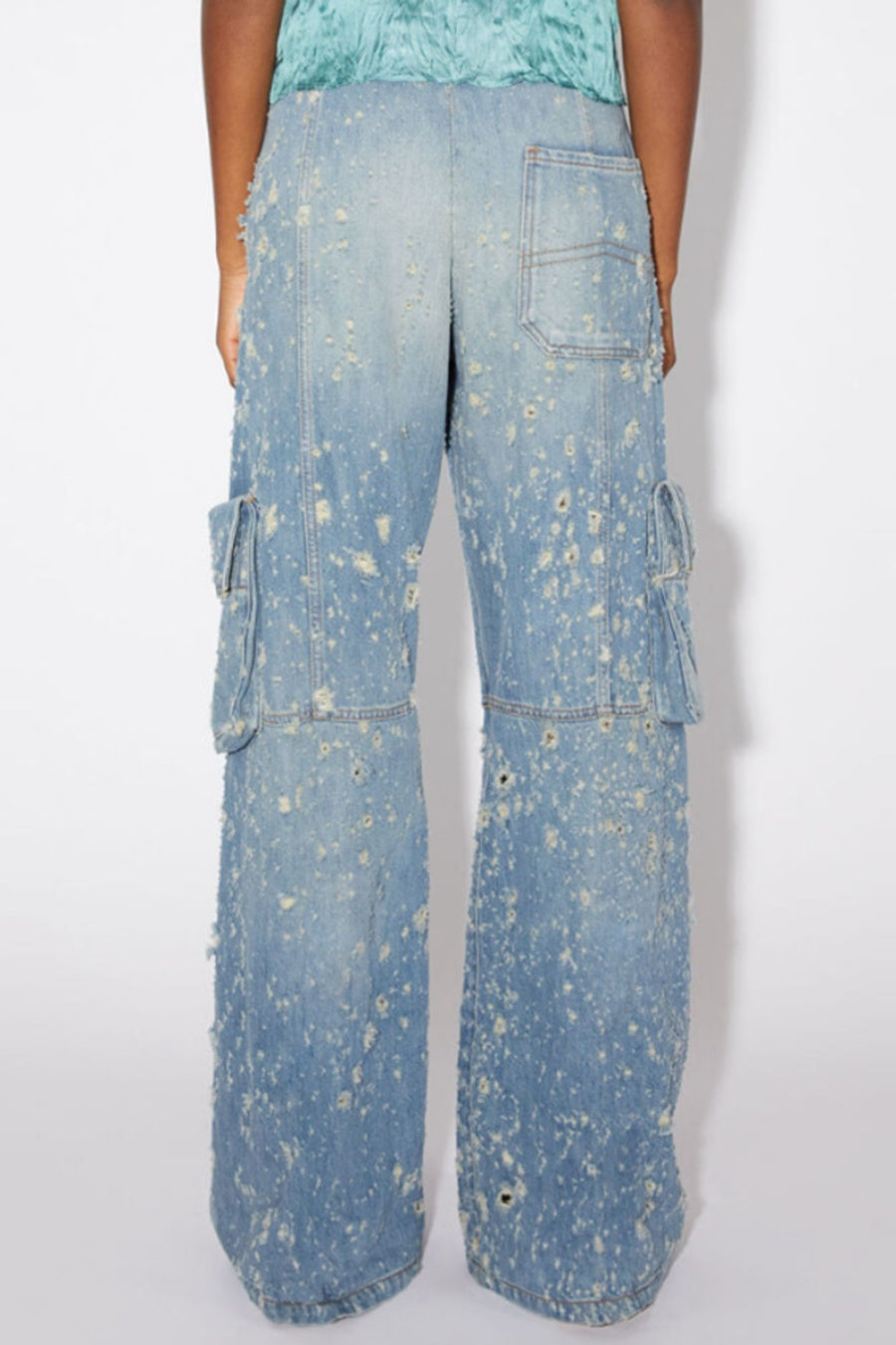 Loretta Distressed Cargo Jeans