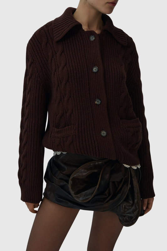 Lytar Lace-trimmed Knit Cardigan