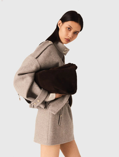 Wool Blend Short Jacket | Structured Urban Style