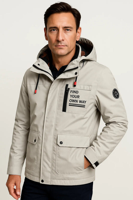 Men's Technical Parka | Water-Resistant Hooded Outerwear