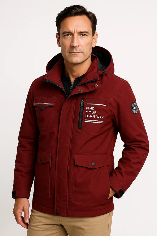 Men's Technical Parka | Water-Resistant Hooded Outerwear