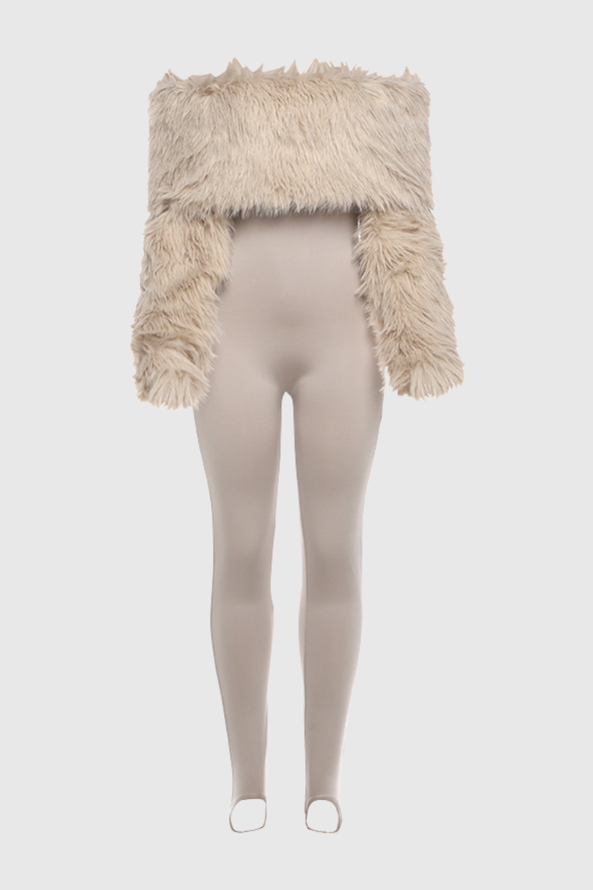 Marja Off Shoulder Faux Fur Jumpsuit