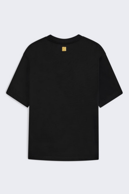 Marusa Keyhole Cutout T-shirt - Black