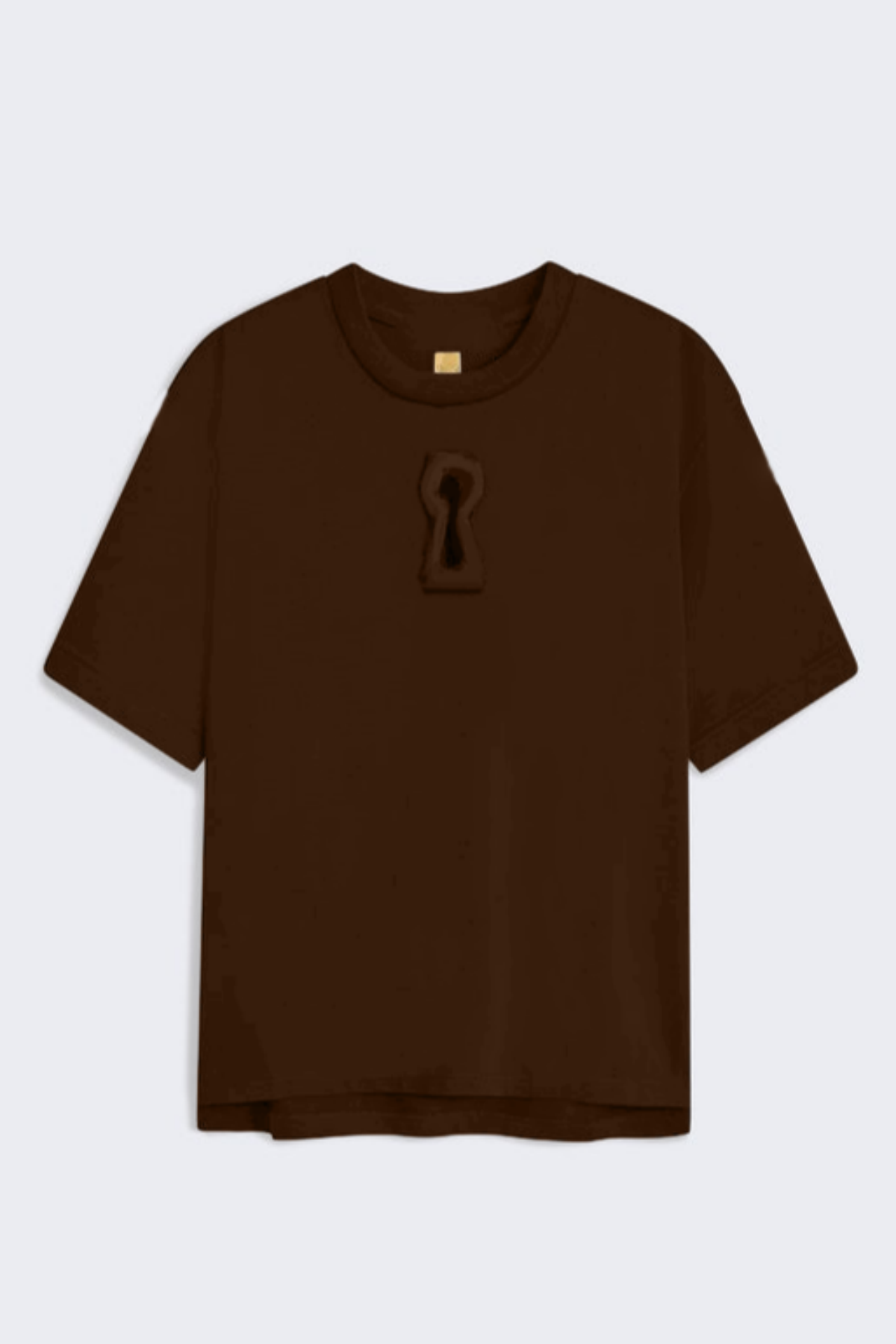 Marusa Keyhole Cutout T-shirt - Brown