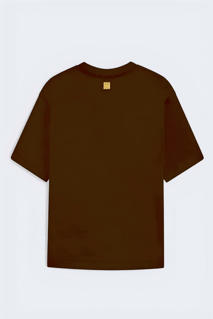 Marusa Keyhole Cutout T-shirt - Brown
