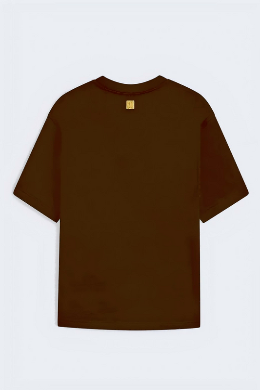 Marusa Keyhole Cutout T-shirt - Brown