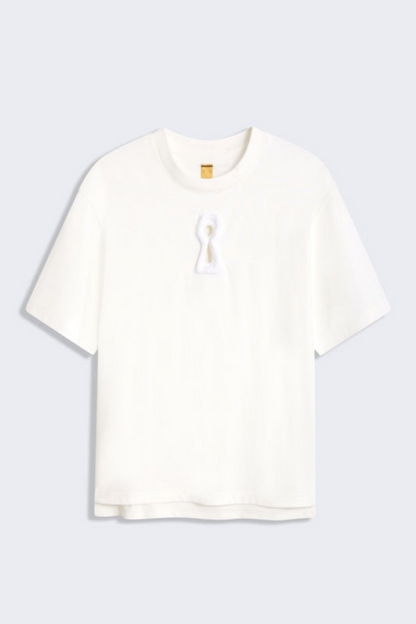 Marusa Keyhole Cutout T-shirt - White