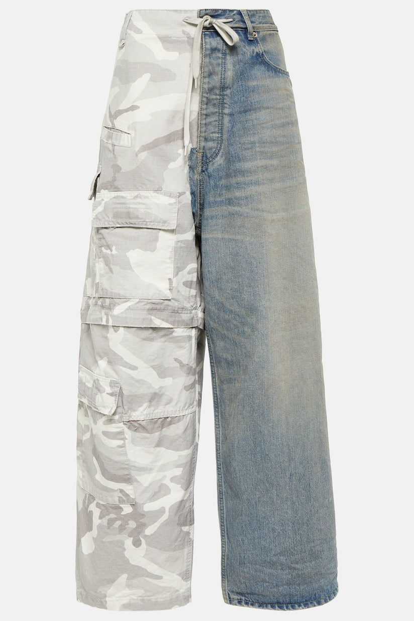 Mavis Camouflage Patchwork Cargo Jeans