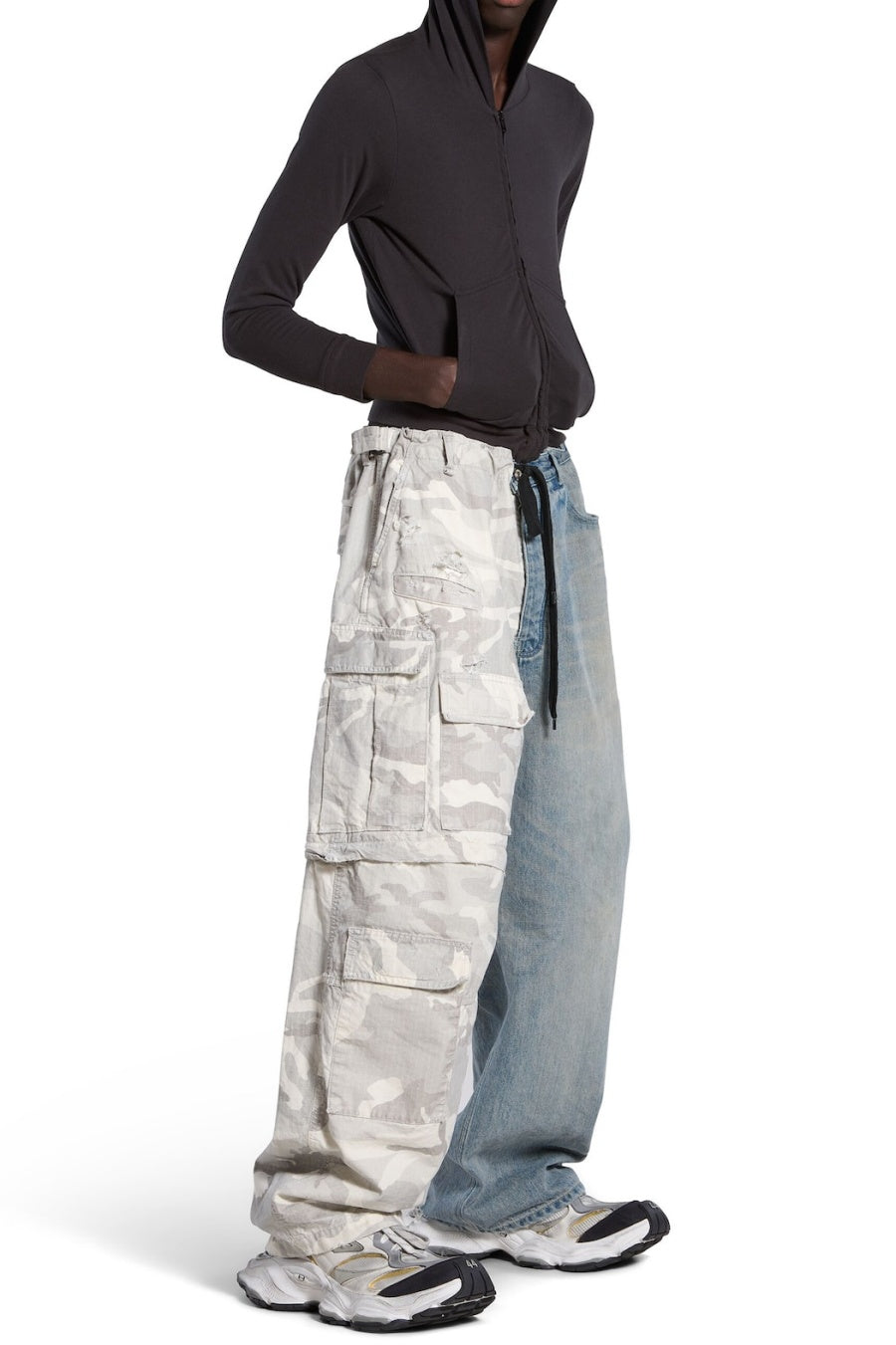 Mavis Camouflage Patchwork Cargo Jeans