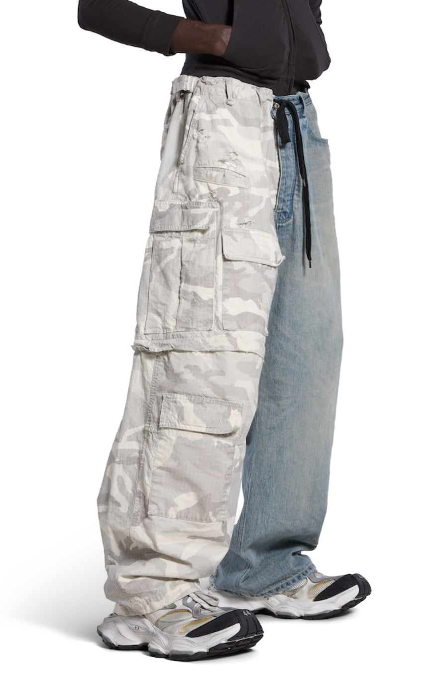 Mavis Camouflage Patchwork Cargo Jeans