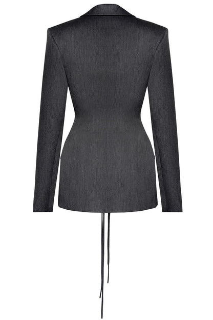 Megan Lace Up Cutout Blazer