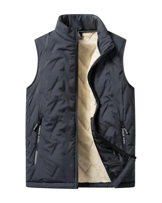 Men's Fleece-Lined Vest | Insulated Quilted Gilet | MONTAVIEL Maison