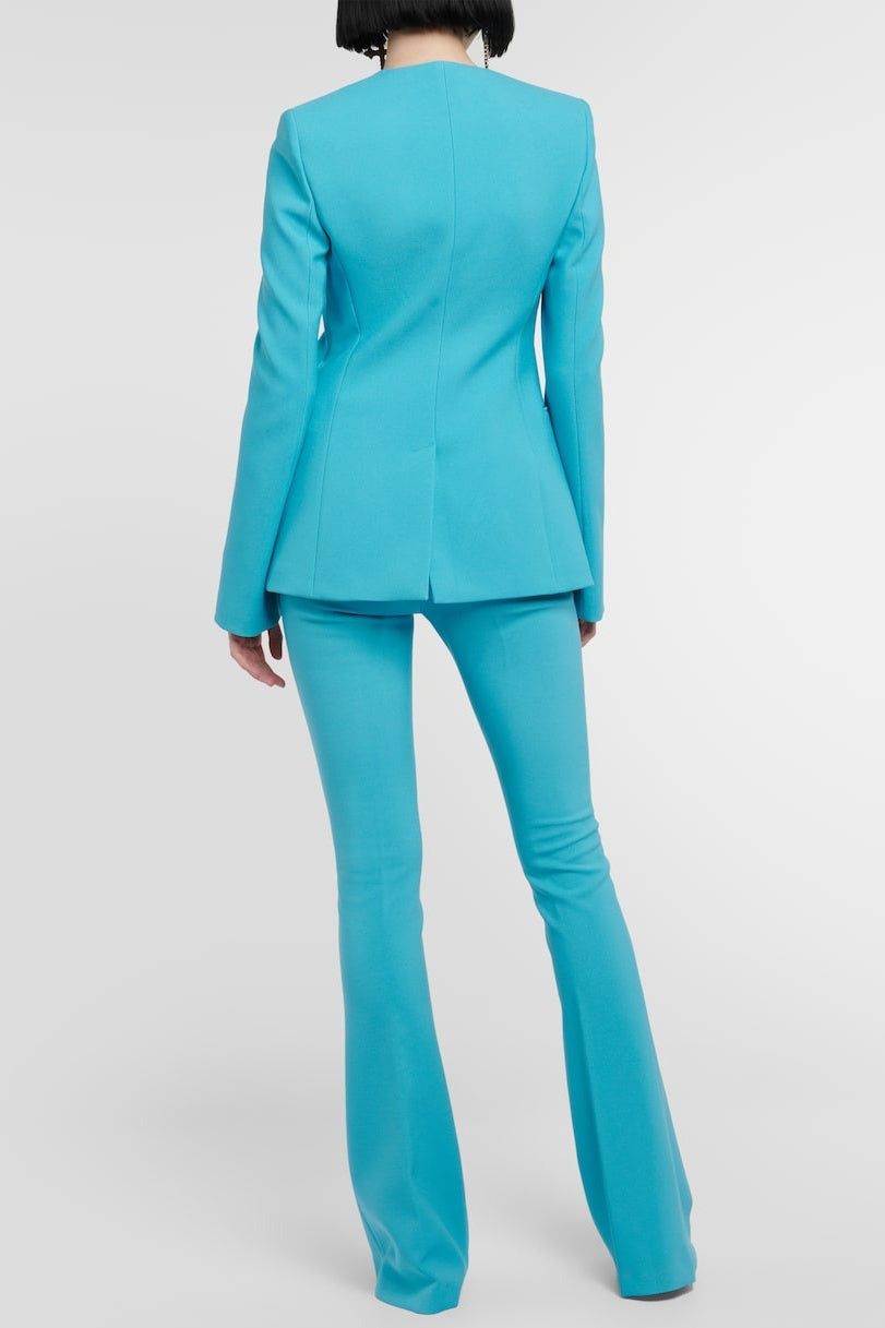 Minya Rose-embellished Collarless Blazer Set