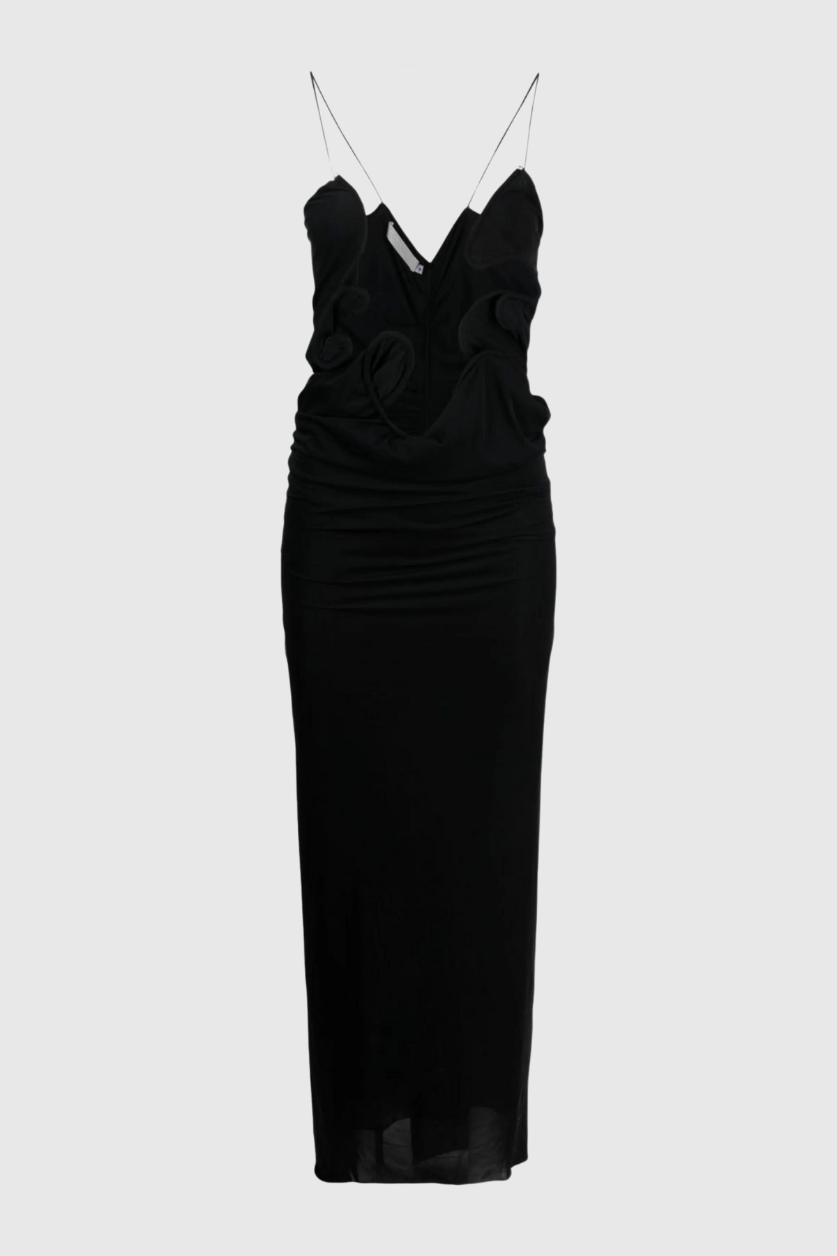 Mohamad Halter Neck Backless Cutout Maxi Dress