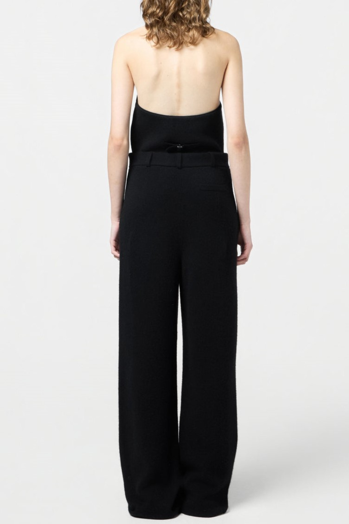 Morris Wool Halter Vest - Black