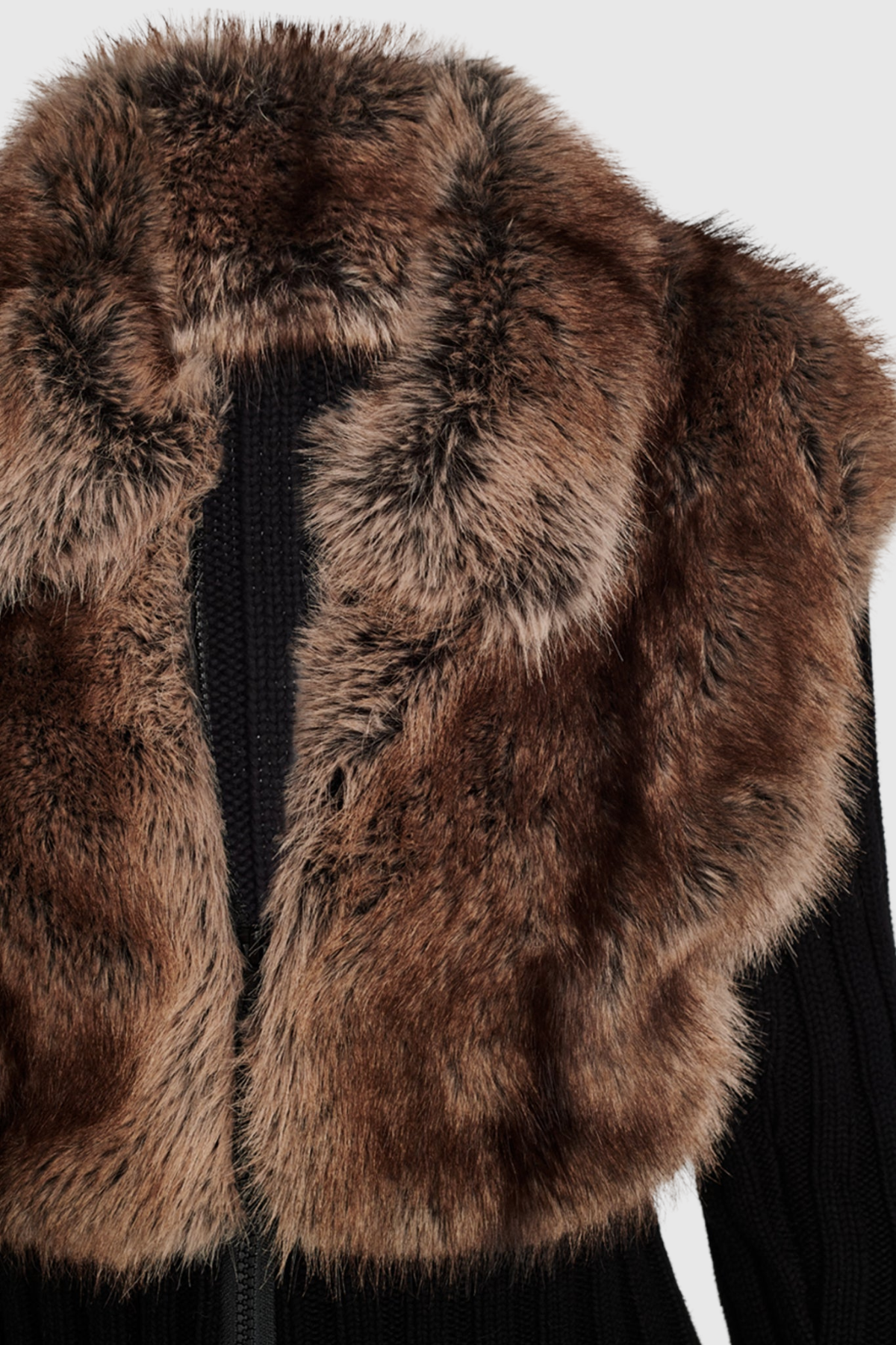 Motoko Faux Fur Knit Coat