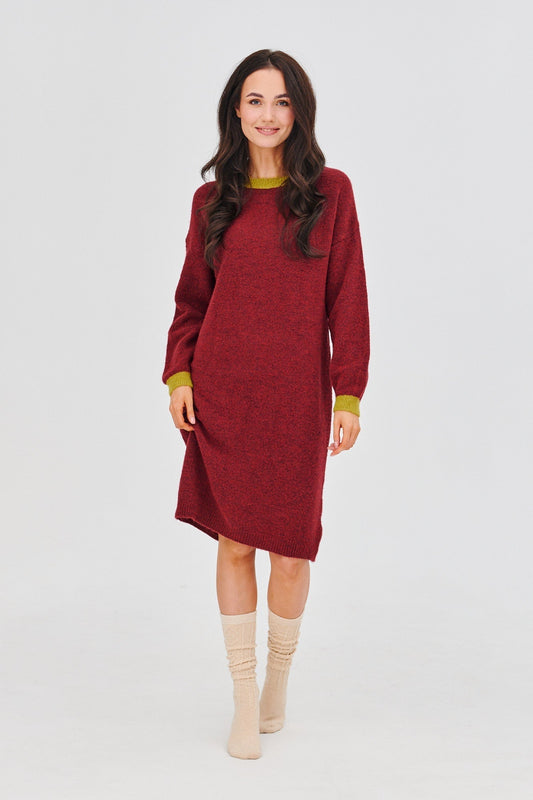 Knit Sweater Dress | Relaxed Fit | Soft Mid-Length Design